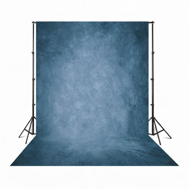 Abstract Photography Background 240 x 300 cm Cotton Painted Texture Studio Backdrop for Portraits and Animal Photography dark blue