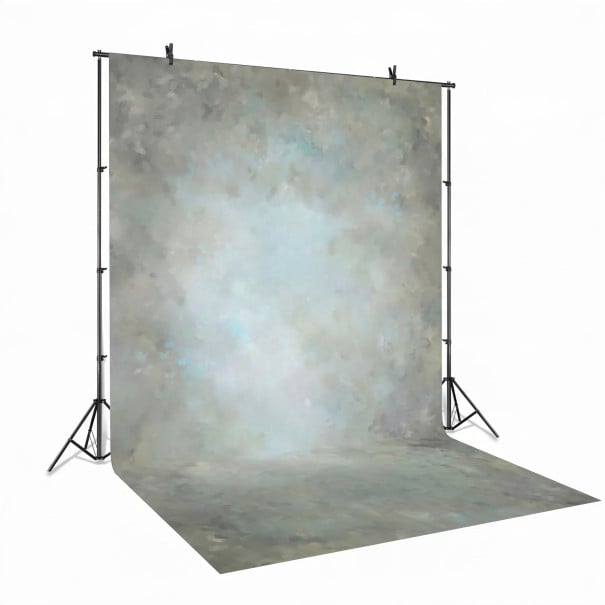 Abstrakti tausta valokuvaukseen Mocsicka 100 x 150 cm Puuvilla Maalattu rakenne Valokuvaustausta studiolle Porträteille turkoosi