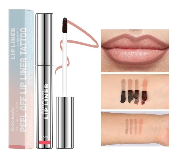 Abziehbare Lippenkontur Wasserdichte matte Textur Langanhaltender Effekt Kein Verwischen Einfache Anwendung für das Make-up Rose pink