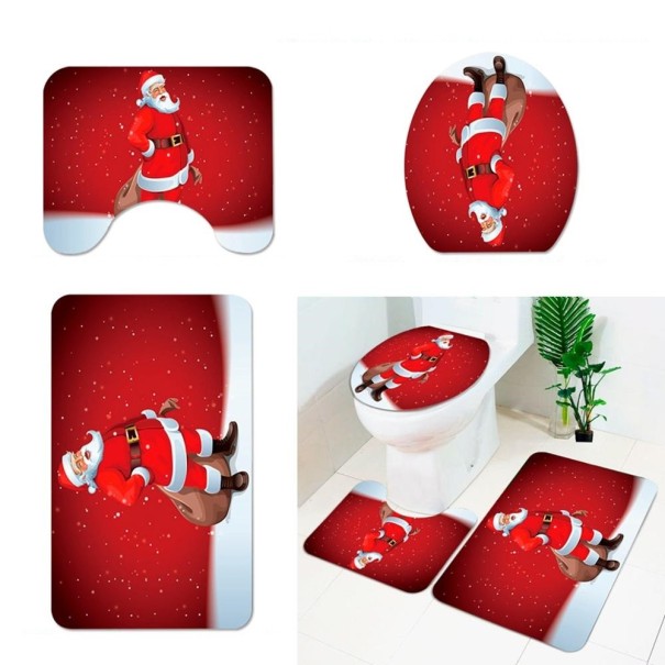 Accessoires de salle de bain de Noël 3 pcs 4