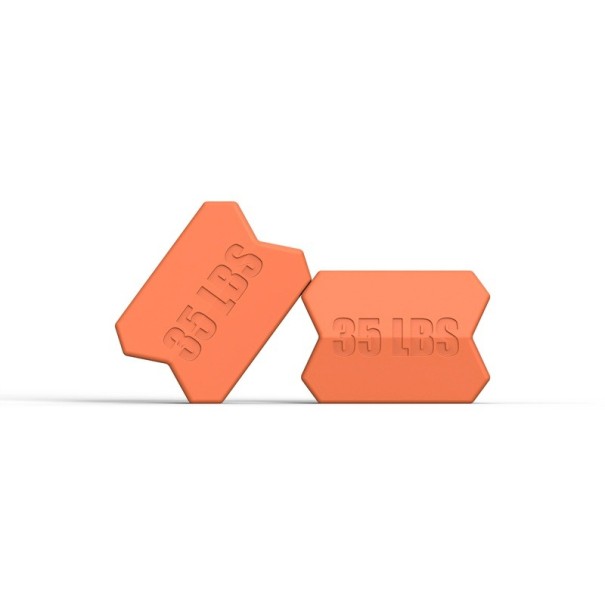 Acessório de silicone para fortalecimento da mandíbula para modelar os músculos mastigatórios em quatro variantes de resistência e cor para diferentes níveis de treino da mandíbula laranja