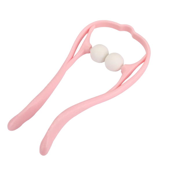 Acessório para massagem da coluna cervical rosa