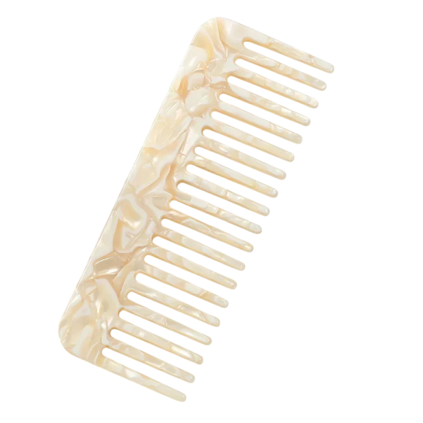 Acetaat Haar Kam Brede Tanden Reis Vierkant Kleurrijke Kapperskam Antistatisch Styling Kam Voor Alle Haartypen crème