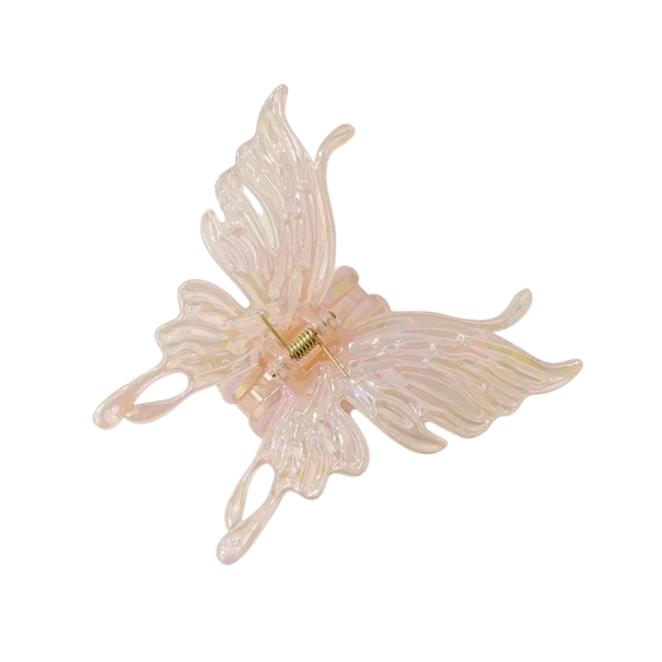 Acetat-Schmetterlingshaarnadel 10,5x10 cm Bunte französische Retro elegante Haarklammer Damenhaarschmuck Styling Kunststoffschmuck rosa