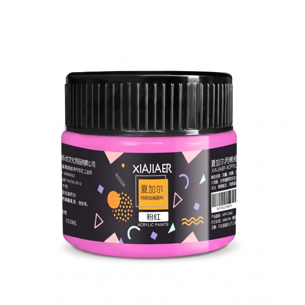 Acrylic Paint 100 ml Excellent Adhesion and Durability No Highly Hazardous Chemicals For Canvas, Glass and Paper For Graffiti and Mural pink
