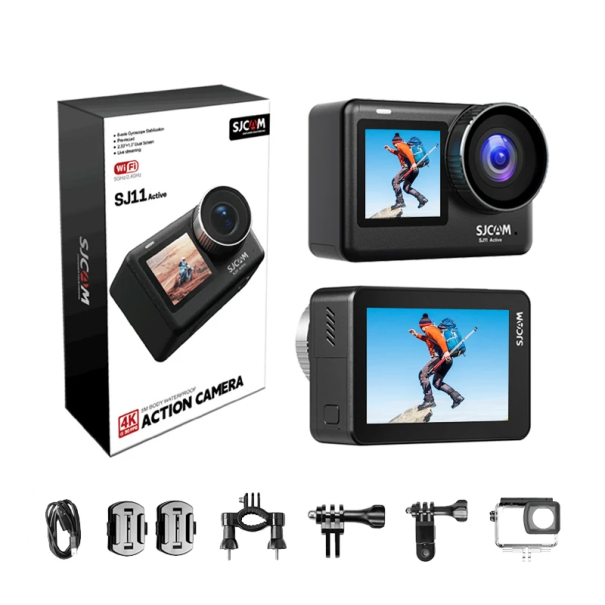 Action camera SJCAM SJ11 4K con schermo touch da 2,33" Camera subacquea con stabilizzazione 5G WiFi Visione notturna Camera sportiva 1