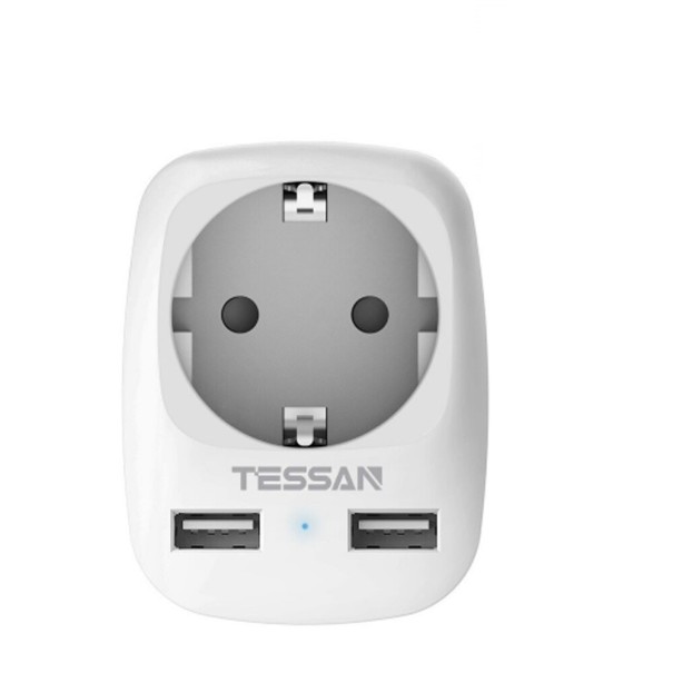 Adaptador 1x tomada, 2x USB A3020 1