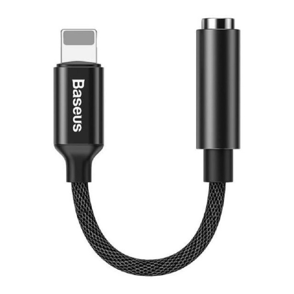 Adaptador AUX para Apple iPhone Lightning para jack de 3,5mm preto