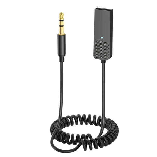 Adaptador Bluetooth AUX USB para 3,5 mm Receptor de áudio sem fios 5.5 HiFi transmissão Música para carro Mãos-livres Rato Teclado Altifalante 1