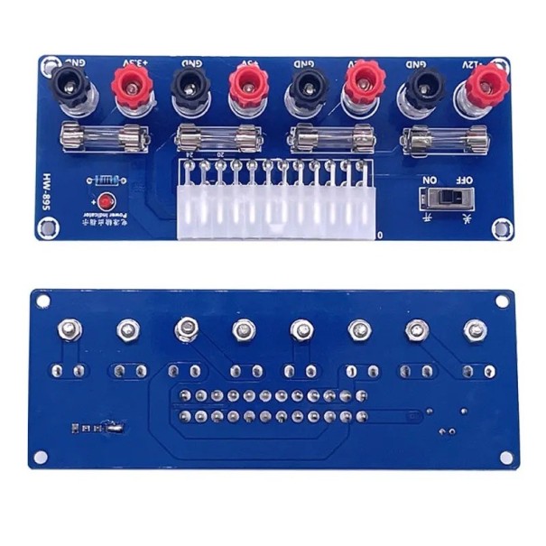 Adaptador de alimentación ATX XH-M229 con placa de bus de 24 pines y terminal de salida Módulo de alimentación para chasis de escritorio PC 3,3V 5V 12V 24V interruptor 1