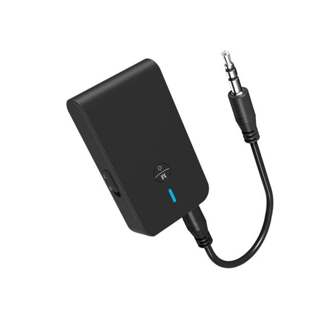 Adaptador de audio Bluetooth 5.0 con conectores de 3,5 mm jack y Micro USB Cable jack y cable USB en el paquete Dimensiones 7 x 4,6 x 1,3 cm Negro 1