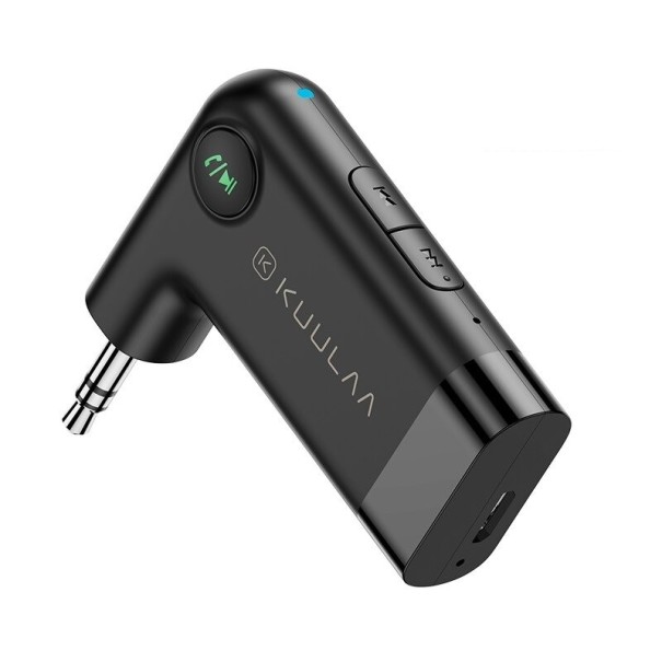 Adaptador de audio bluetooth inalámbrico con conector de 3,5 mm Función manos libres Control de música Bluetooth 5.0 Alcance 10 m Alimentación Micro 1