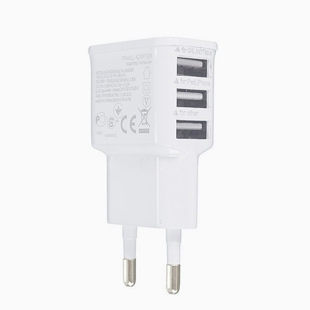 Adaptador de Carregamento EU 3 Portas USB 1