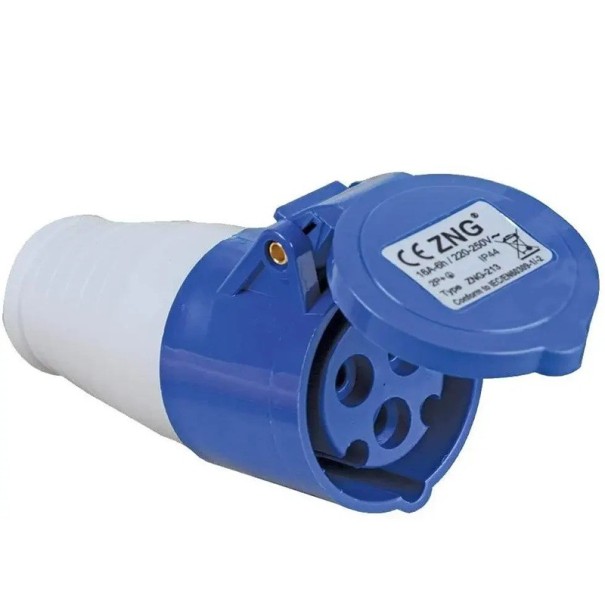 Adaptador de coche para caravana y autocaravana 240V 16A hembra de 3 pines IP44 impermeable ABS metal montaje directo conexión enchufe principal red 1