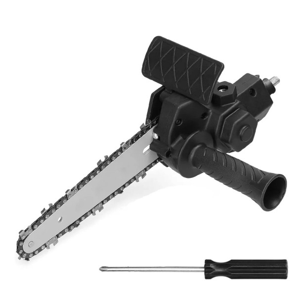 Adaptador de motosierra para taladro 6 pulgadas 29 x 8,7 x 7,5 cm Herramienta de conversión para cortar madera, ramas y tablones 1