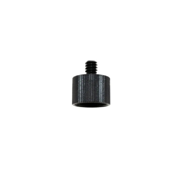 Adaptador de tornillos 1/4" a 5/8" 1,8 × 2,1 cm Metal negro Convertidor de rosca para trípodes, soportes y accesorios de foto/video Montaje universal 1