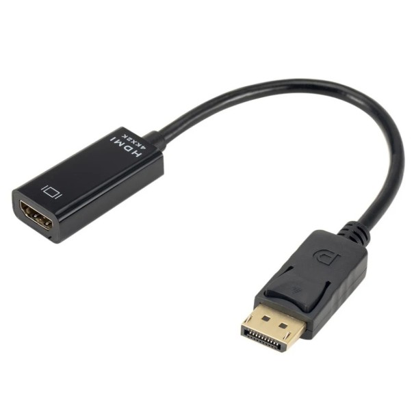 Adaptador DisplayPort a HDMI 4K Cable adaptador DP a HDMI de 25 cm Conexión PC Portátil Monitor TV Plug &amp; Play Transmisión de imagen y sonido 1