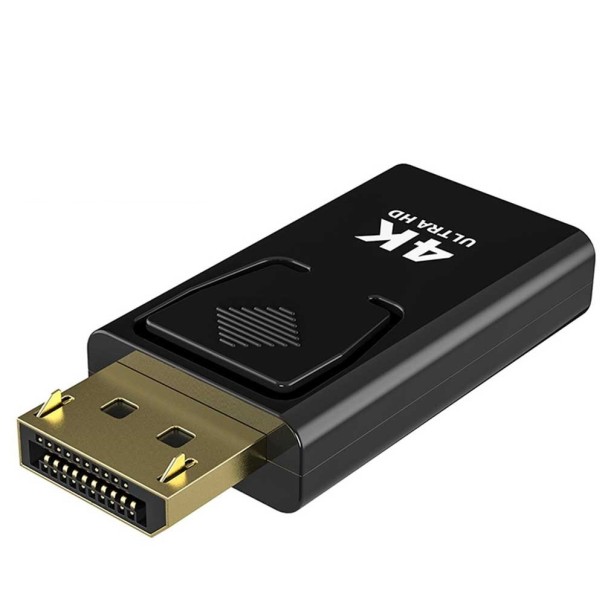 Adaptador DisplayPort macho para HDMI fêmea para conectar um computador a um monitor ou televisão Resolução até 4K Ultra HD Design compacto em preto 1