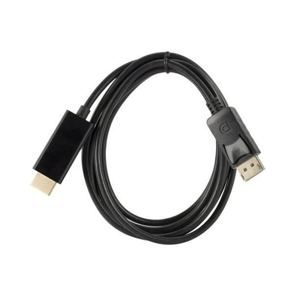 Adaptador DisplayPort para HDMI Cabo 1,8 m 1080p Qualidade de transmissão de imagem e som Para monitores TV projetores PC portáteis 1