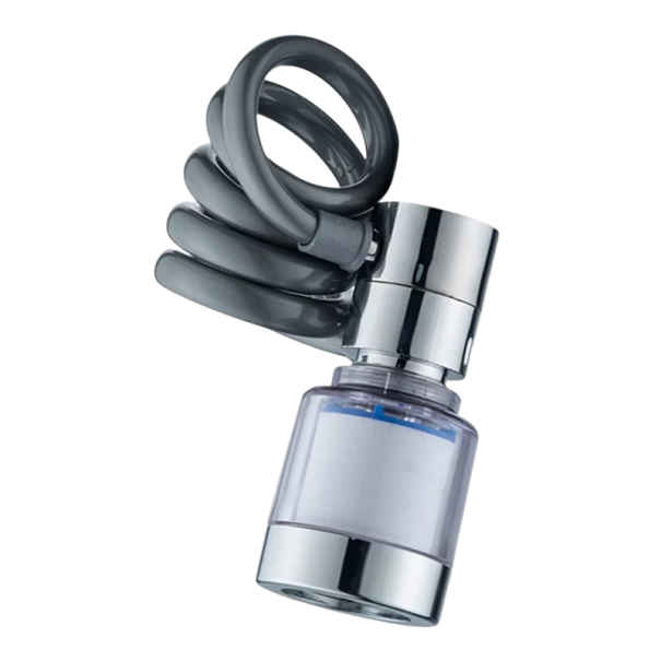 Adaptador giratorio para grifo de fregadero 360° con tubo alargador y cabezal de ducha filtrante accesorio universal para fregadero de cocina 1