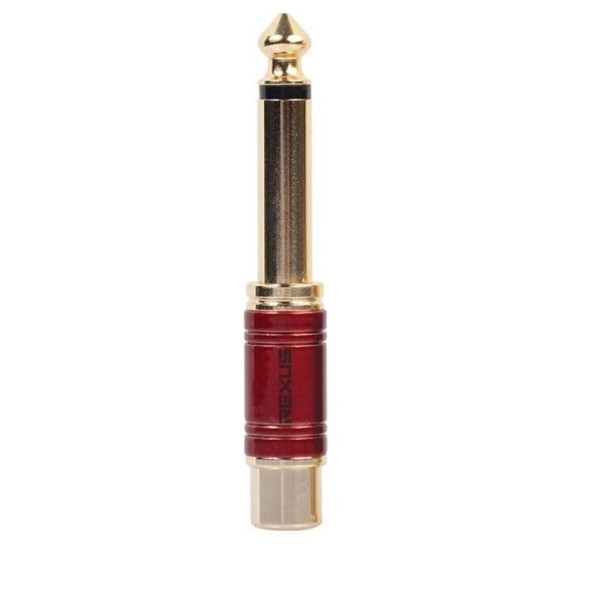 Adaptador jack 6,35mm a RCA M/H rojo