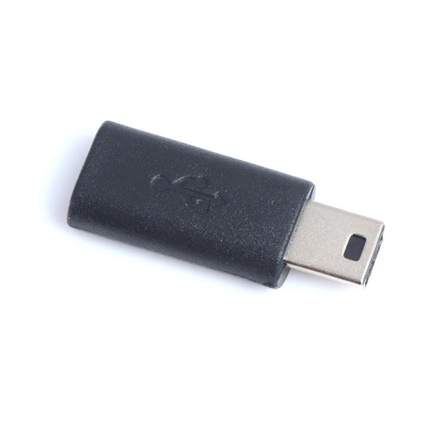 Adaptador Micro USB fêmea para Mini USB macho Redução para ligar um cabo Micro USB a um dispositivo com porta Mini USB Design pequeno e preto 1