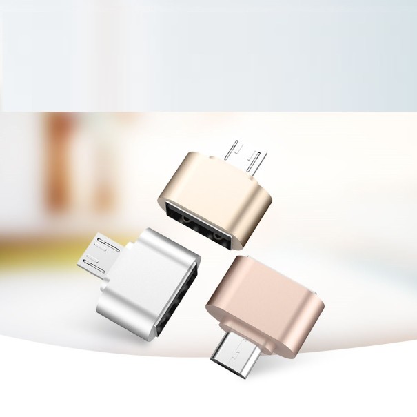 Adaptador Micro USB para USB K61 dourado