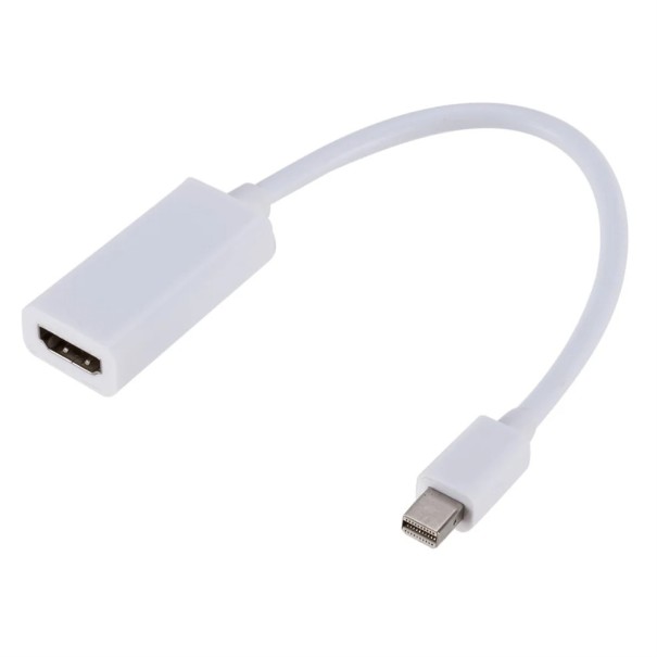 Adaptador Mini DisplayPort macho a HDMI hembra 1080p Convertidor mDP a HDMI MacBook Notebook PC Monitor TV Plug &amp; Play Transmisión de alta calidad blanco