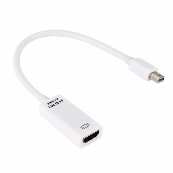 Adaptador Mini DisplayPort macho a HDMI hembra 4K x 2K Adaptador mDP a HDMI Convertidor MacBook PC Portátil Monitor TV Plug &amp; Play Transmisión de alta calidad blanco