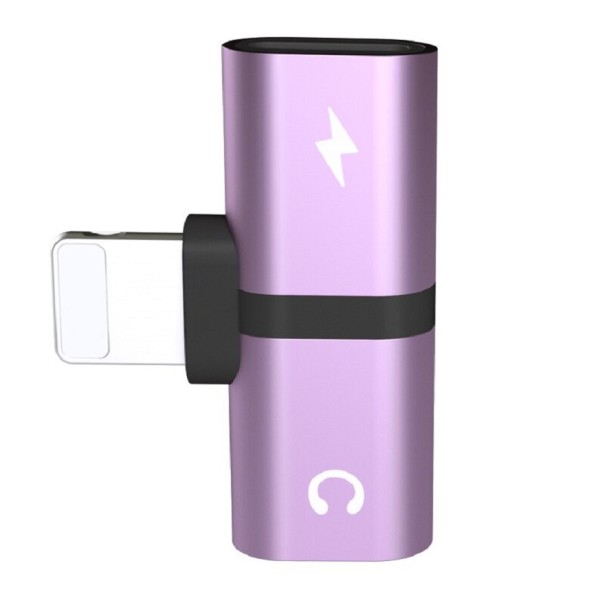 Adaptador para Apple iPhone lightning para 2x Lightning roxo