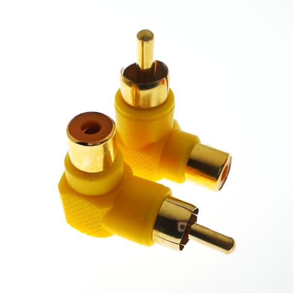 Adaptador RCA acodado M/H 2 uds. 4
