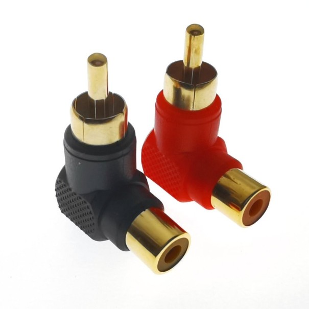 Adaptador RCA M/F em ângulo 2 pcs 5