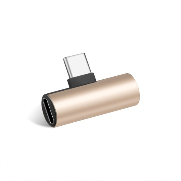 Adaptador USB-C a conector de 3,5 mm/USB-C K62 dorado