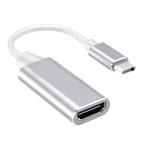 Adaptador USB-C a HDMI plateado