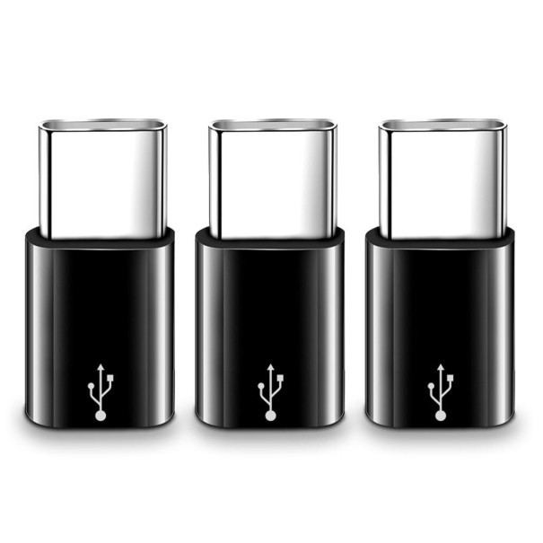 Adaptador USB-C a Micro USB 3 uds. K53 negro