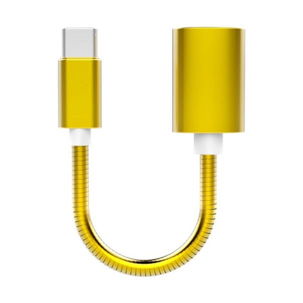 Adaptador USB-C a USB 3.0 K61 dorado