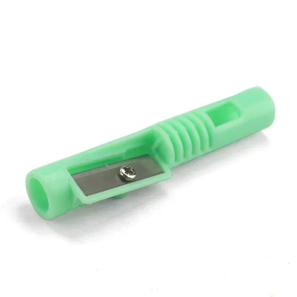 Adaptateur de crayon avec taille-crayon et sifflet Taille-crayon multifonction pour crayons Sifflet avec taille-crayon 6,6 x 1,1 cm vert