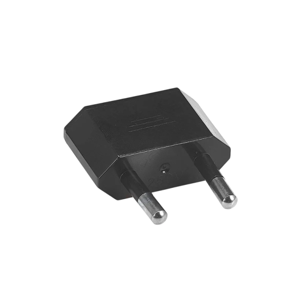 Adaptateur de voyage EU 6A 125V/250V prise 2 broches type C non inflammable prise AC 18 x 4,0 mm adaptateur pour prise EU noir