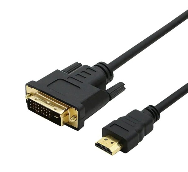 Adaptateur DVI 24+1 mâle vers HDMI mâle 1,5 m Câble bidirectionnel pour un transfert d'image stable en Full HD Connexion entre moniteur et carte 1