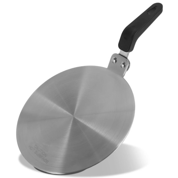 Adaptateur inductif diffuseur thermique 20 cm acier inoxydable et alliage d'aluminium argenté pour cafetière moka et cuisson uniforme 1