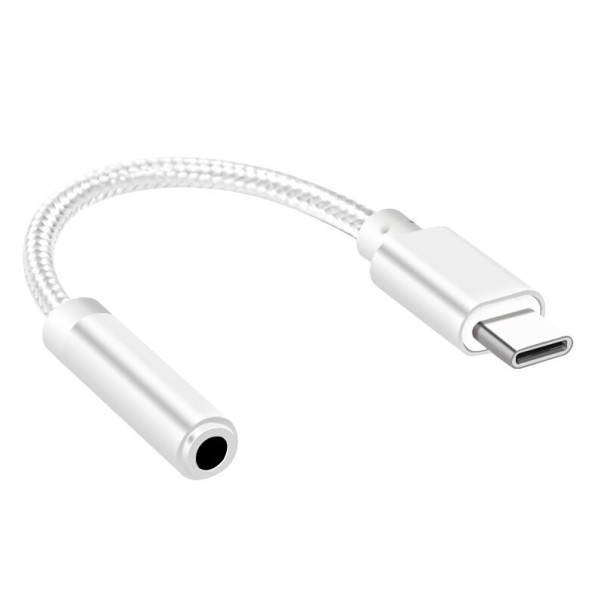 Adaptateur USB-C vers jack 3,5 mm K48 blanc