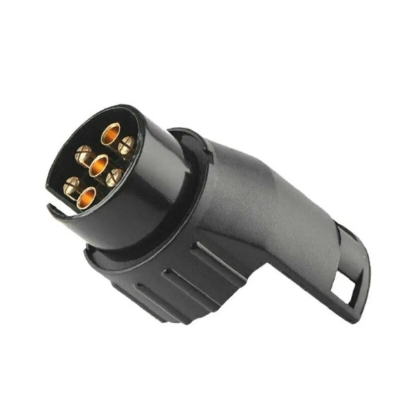 Adaptator 7 pini la 13 pini pentru remorci 12V Dispozitive de remorcare Priză rezistentă la apă Plastic Alamă Negru Conector Accesorii pentru mașini și camioane 1