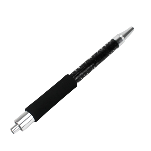 Adapter für Wasserpfeife Mundstück mit Schaumstoffgriff Länge 38 cm Anschluss 13 mm Aluminium und dekoratives Rohr Für Shisha und Hookah Zubehör schwarz