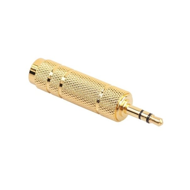 Adaptér jack 3,5 mm samec na 6,5 mm samice Redukce pro sluchátka a kabely s konektorem 6,5 mm Tělo ze slitiny zinku ve zlaté barvě 1