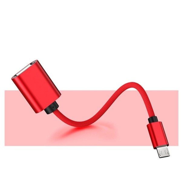 Adaptér Micro USB na USB K78 červená