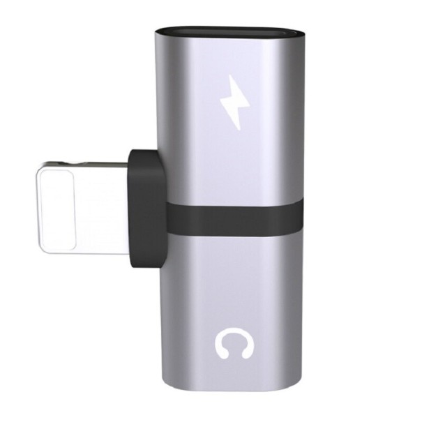 Adaptér pro Apple iPhone lightning na 2x Lightning stříbrná