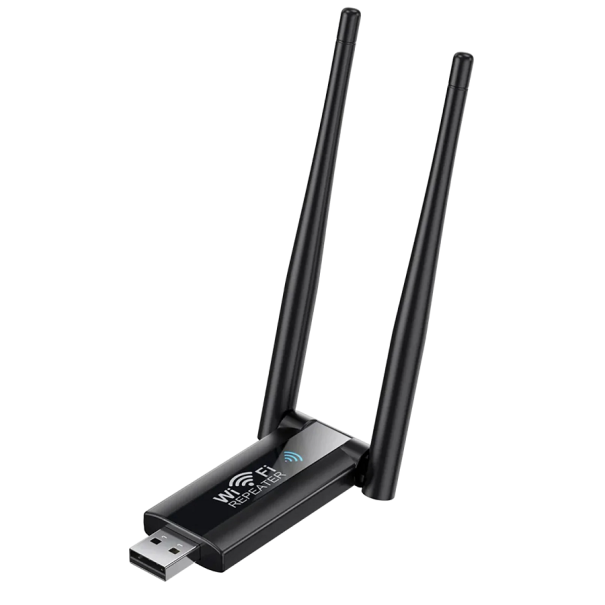 Adapter sieciowy USB WiFi Potężny wzmacniacz sygnału Przedłużacz sygnału WiFi Bezprzewodowy wzmacniacz sygnału 300 Mb/s 2,4 GHz 1