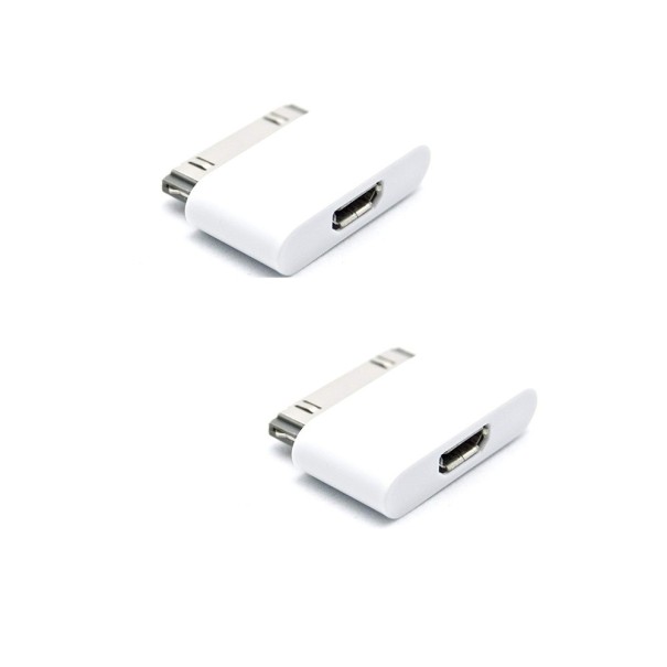 Adapter til Apple iPhone 30-bens til Micro USB 2 stk. 1