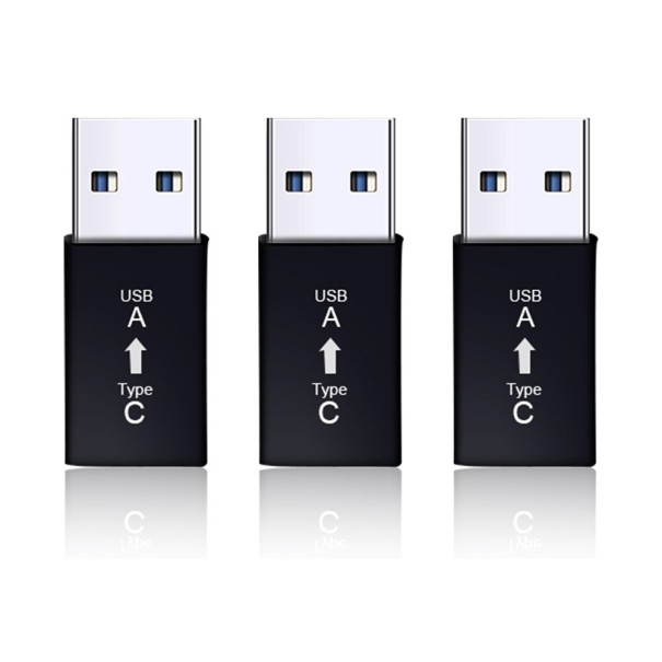 Adapter USB 3.0 na USB-C 3 szt czarny