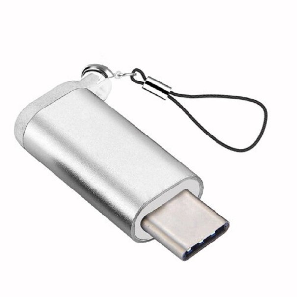 Adapter USB-C auf Micro USB K127 silbern